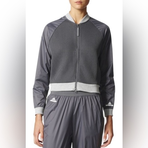 Adidas by Stella McCartney Cropped Warm up Jacket Size Medium. Gray color. - Picture 10 of 10